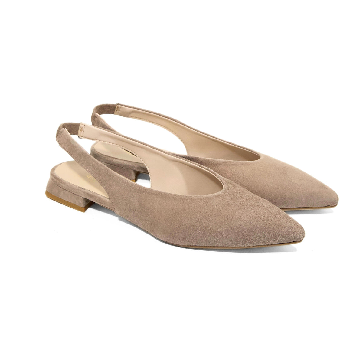 Michele Lopriore Clarissa Slingback Flats, Suede Muove Nude, gallery view 3