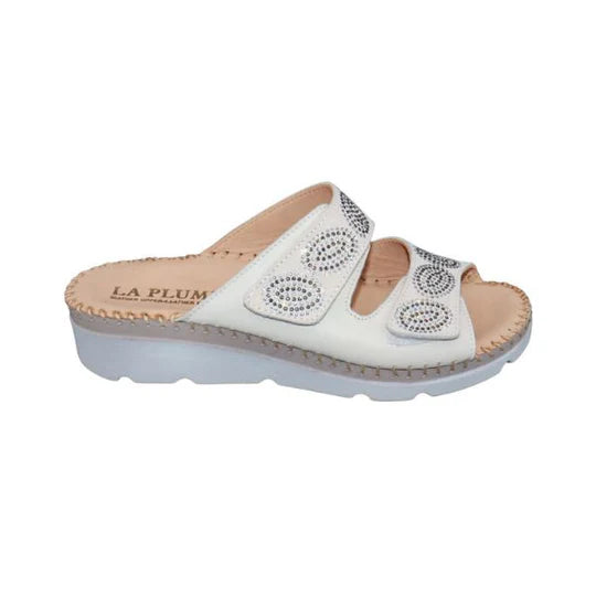 La Plume - Glitz Gem-Studded Leather Sandal
