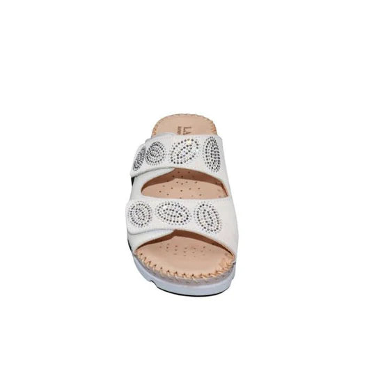 La Plume - Glitz Gem-Studded Leather Sandal