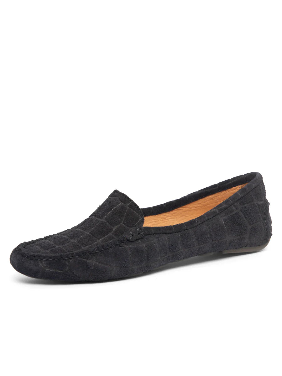 Patricia Green - Jillian Driving Moccasin in Suede Croc
