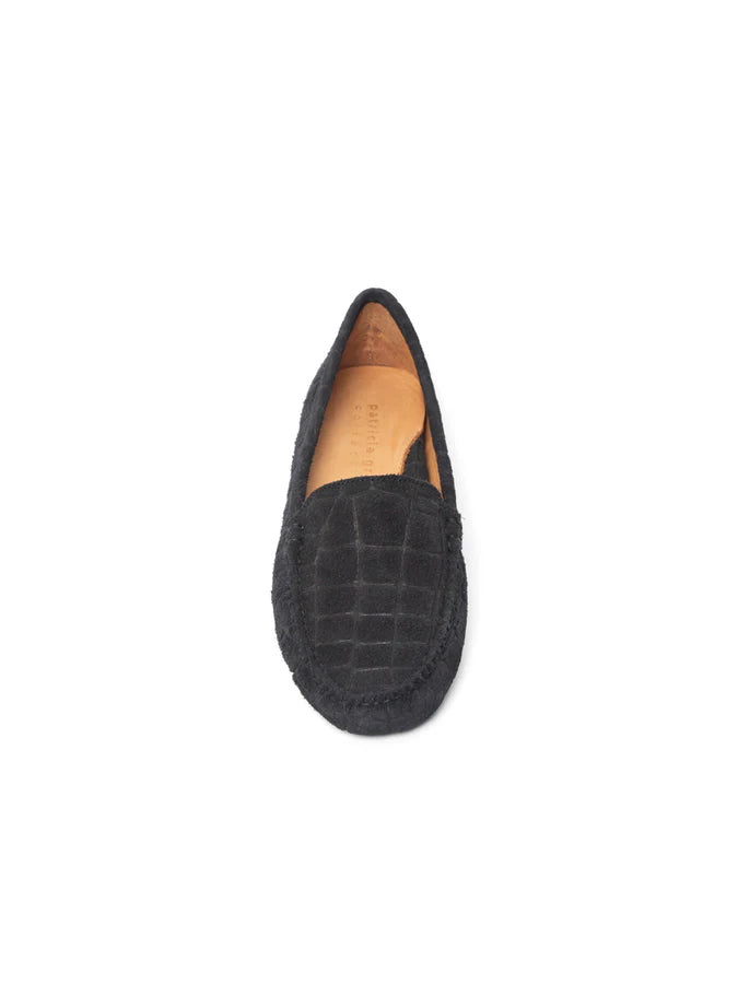 Patricia Green - Jillian Driving Moccasin in Suede Croc