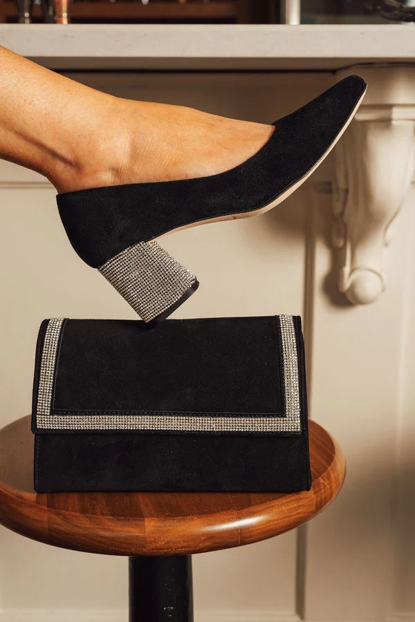 Patricia Green - Estelle crystal wrapped block heel