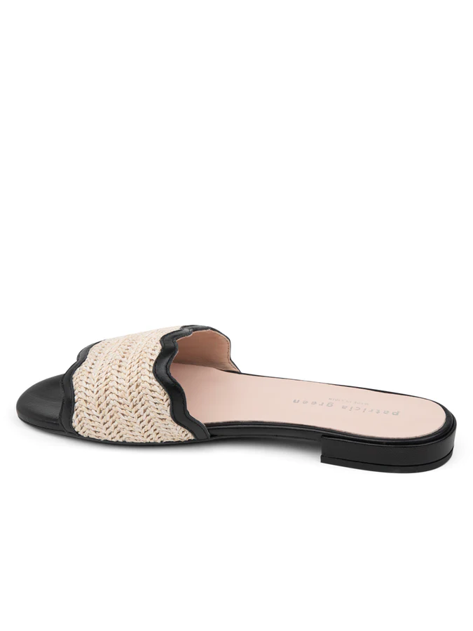 Patricia Green - Emma Scalloped Raffia Flat Sandal