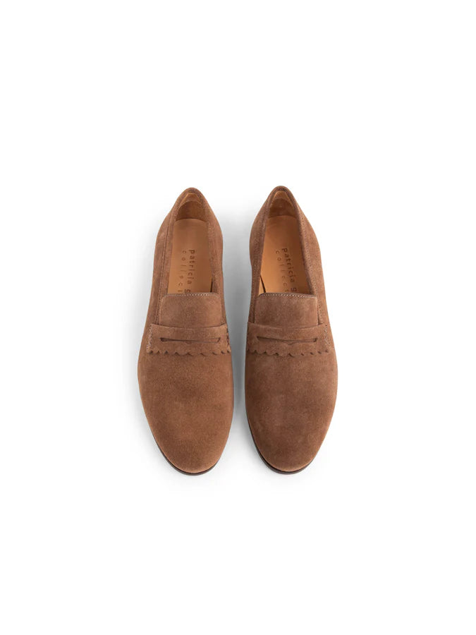 PATRICIA GREEN - BLAIR PENNY LOAFER - SIZE 10 - CHOCOLATE SUEDE