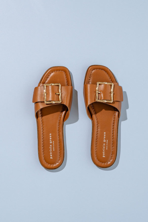 Patricia Green - Berkley Bamboo Buckle Flat Sandal