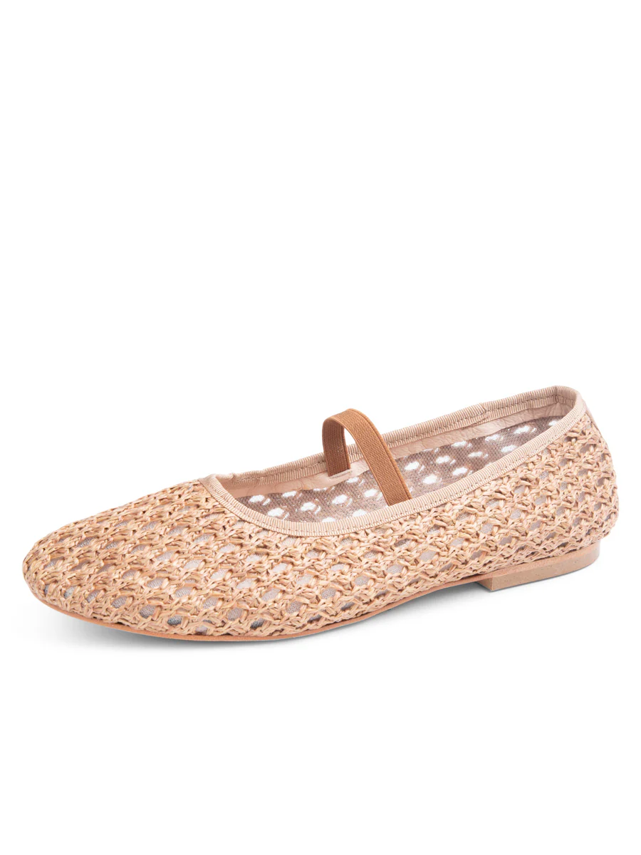 Patricia Green - Monaco Raffia Ballet Flat