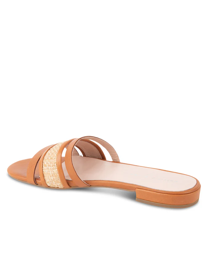 Patricia Green - Amalfi Raffia and Leather Flat Sandal