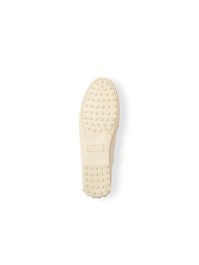 PATRICIA GREEN - FINN DRIVING MOCCASIN - SIZE 11 - CREAM SNAKE LEATHER