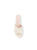 PATRICIA GREEN - KATE FRINGE SLIDE - SIZE 6 - CREAM