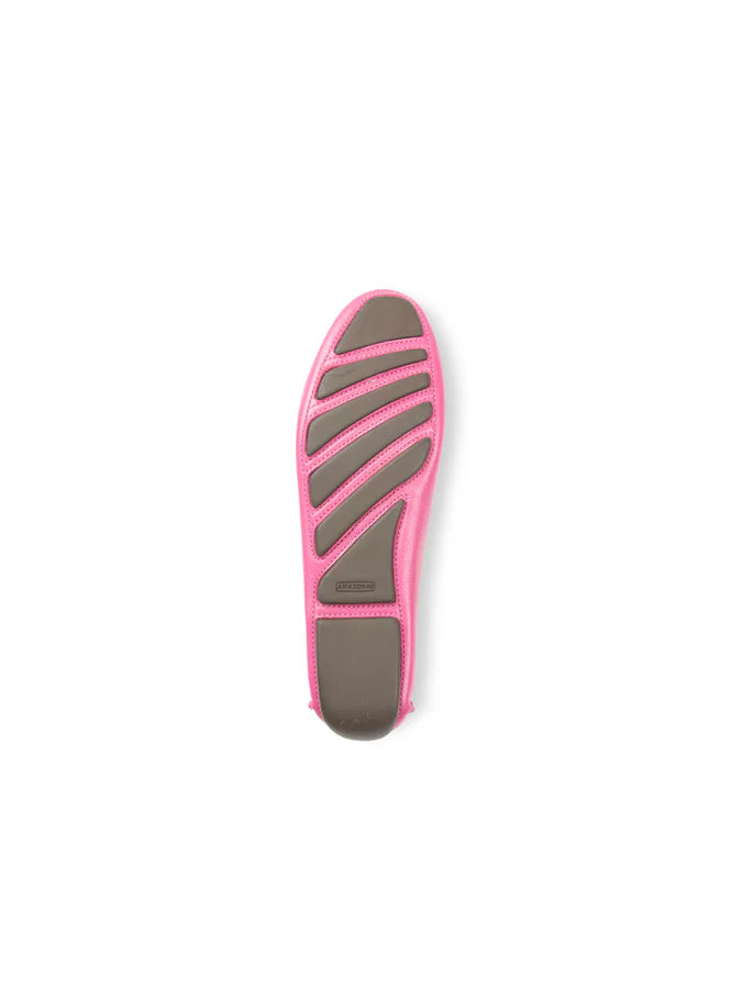 PATRICIA GREEN - JILLIAN BAMBOO HORSEBIT DRIVER - SIZE 7 - HOT PINK LEATHER