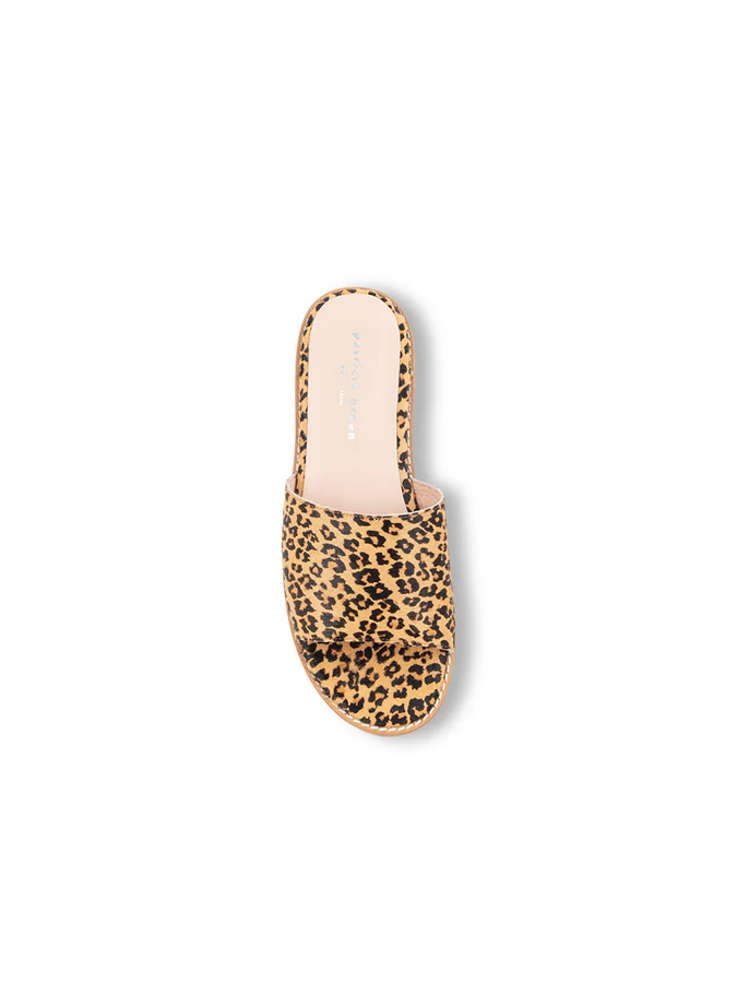 PATRICIA GREEN - TUCSON SLIDE FLAT SANDAL - SIZE 6 - LEOPARD