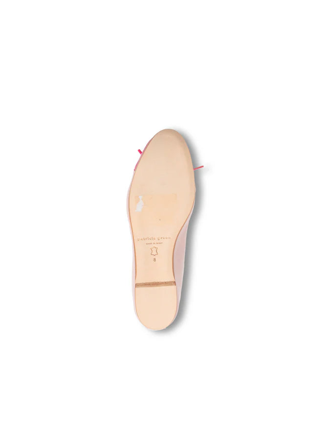 PATRICIA GREEN - TROPEZ CAP TOE BALLET FLAT - SIZE 9 - LIGHT PINK/HOT PINK