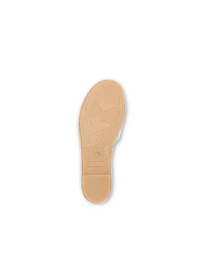 PATRICIA GREEN - AVA RIC RAC SLIDE - SIZE 8 - LIME/AQUA
