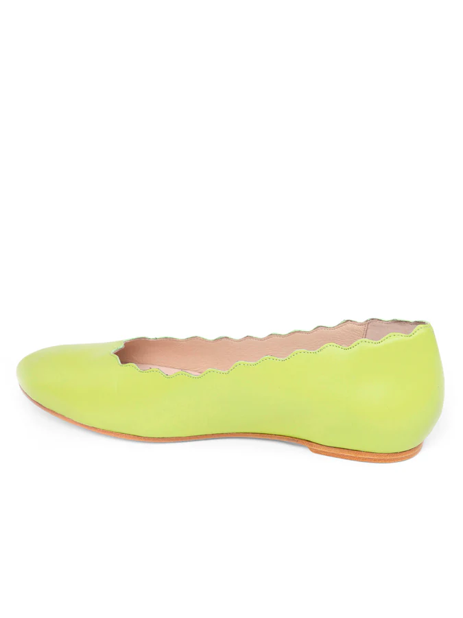 PATRICIA GREEN - PALM BEACH BALLET FLAT - SIZE 8 - LIME