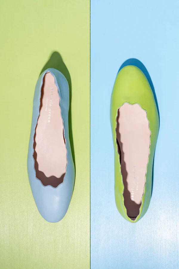 PATRICIA GREEN - PALM BEACH BALLET FLAT - SIZE 8 - LIME