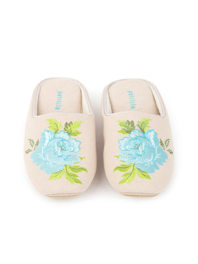 Patricia Green - Peony Embroidered Slipper