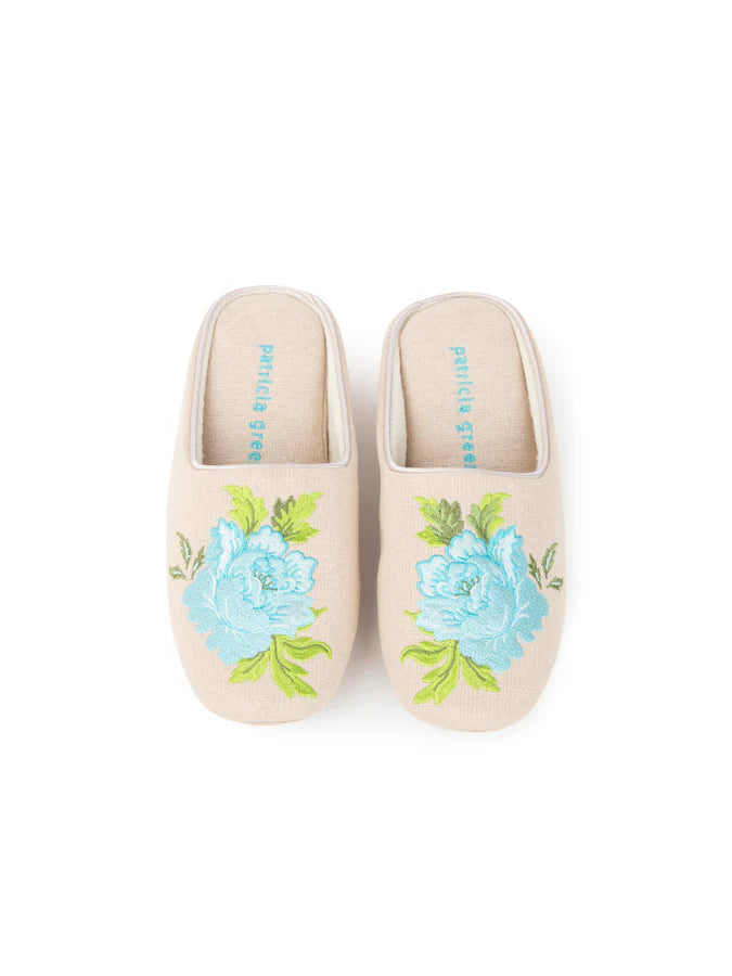Patricia Green - Peony Embroidered Slipper