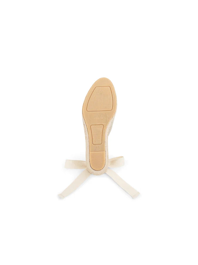 PATRICIA GREEN - DOLCE SLINGBACK ESPADRILLE - SIZE 7 - NATURAL LUREX