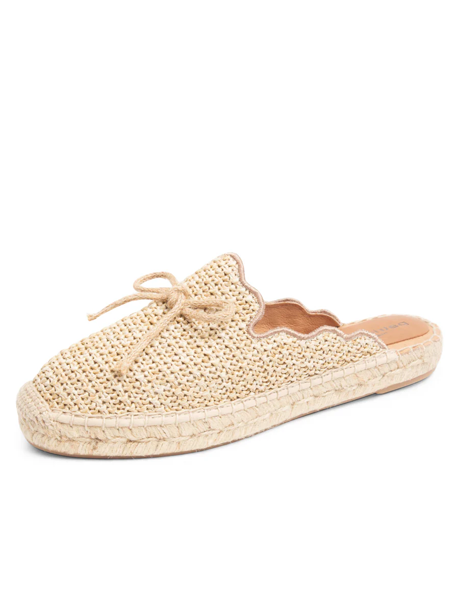 Patricia Green - Abigail Scalloped Raffia Mule