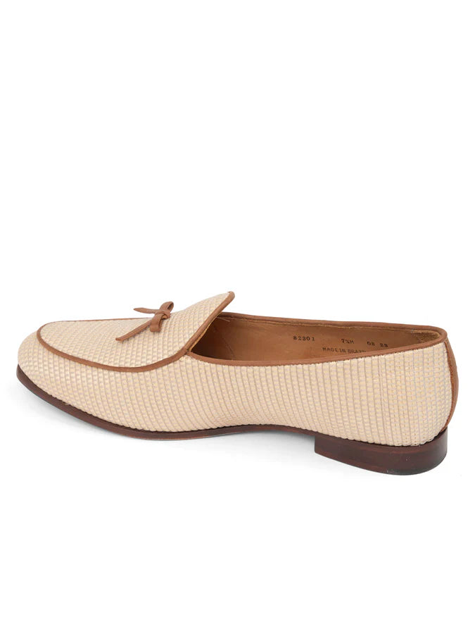 PATRICIA GREEN - COCO BELGIAN LOAFER - SIZE 6 - NATURAL RAFFIA