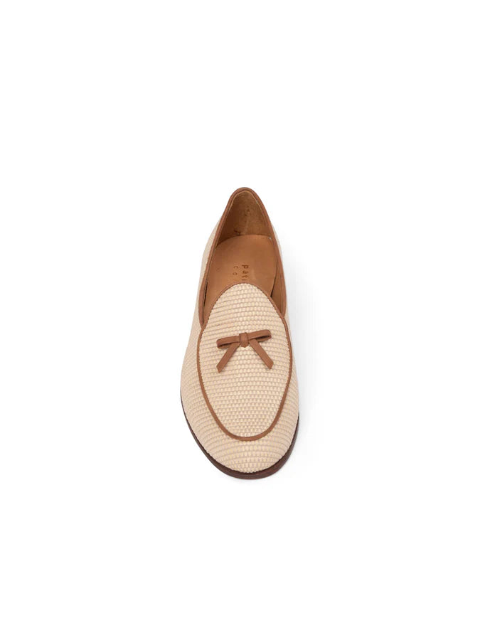PATRICIA GREEN - COCO BELGIAN LOAFER - SIZE 6 - NATURAL RAFFIA