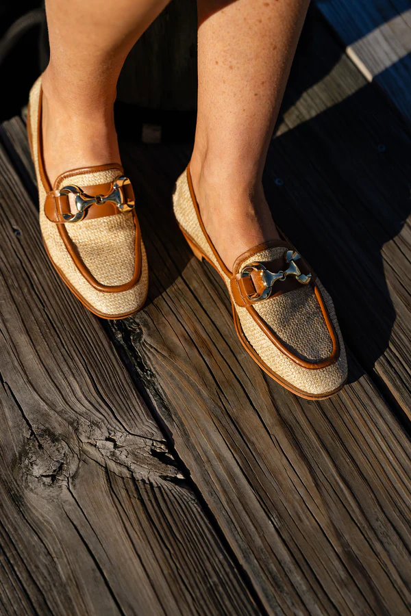 Patricia Green - Harlow Horsebit Raffia Loafer