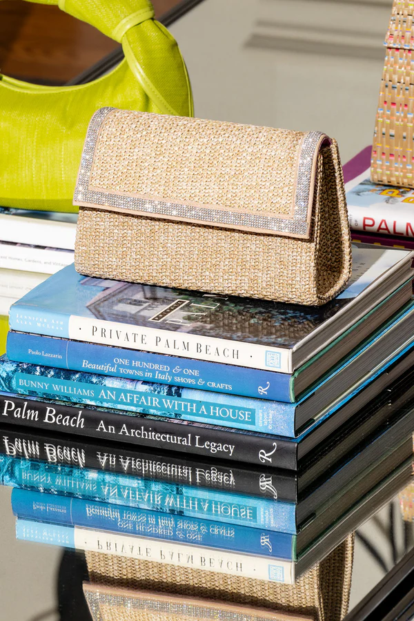 Patricia Green - Milan Raffia and Crystal Clutch