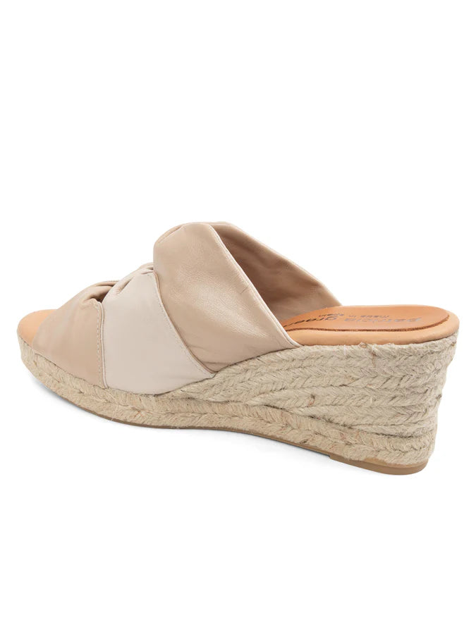 PATRICIA GREEN - GINGER TWISTED LEATHER ESPADRILLE - SIZE 10 - NATURAL/TAN