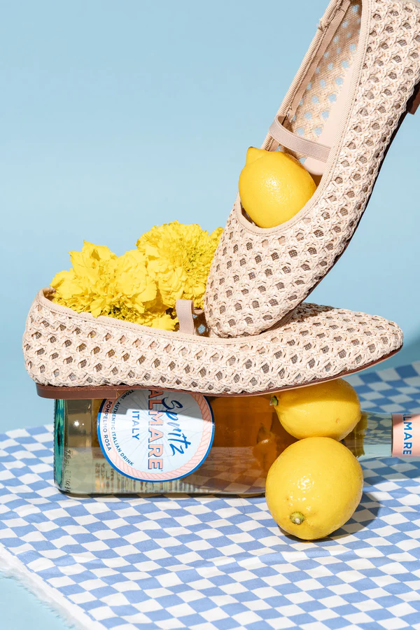 Patricia Green - Monaco Raffia Ballet Flat
