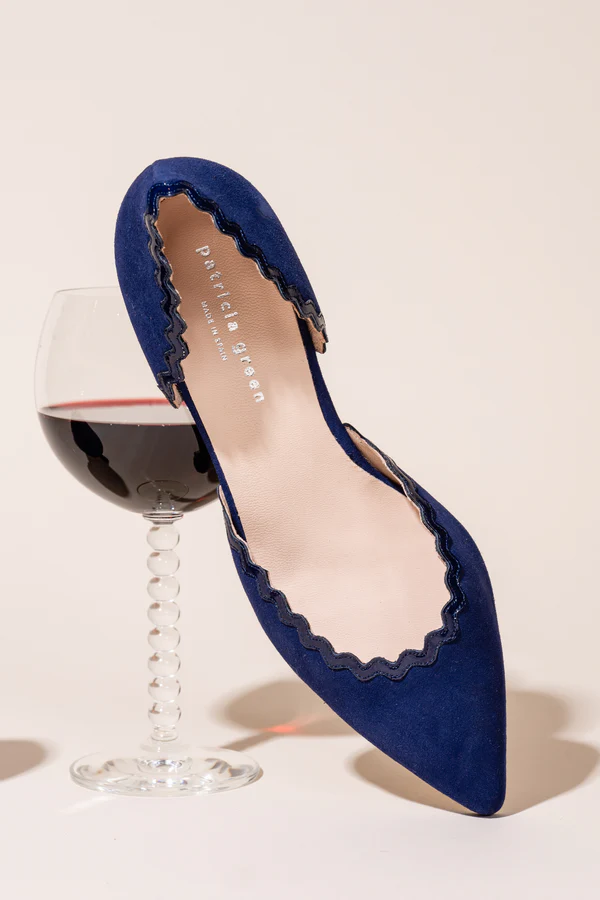 Patricia Green - Olivia Scalloped d'Orsay Kitten Heel