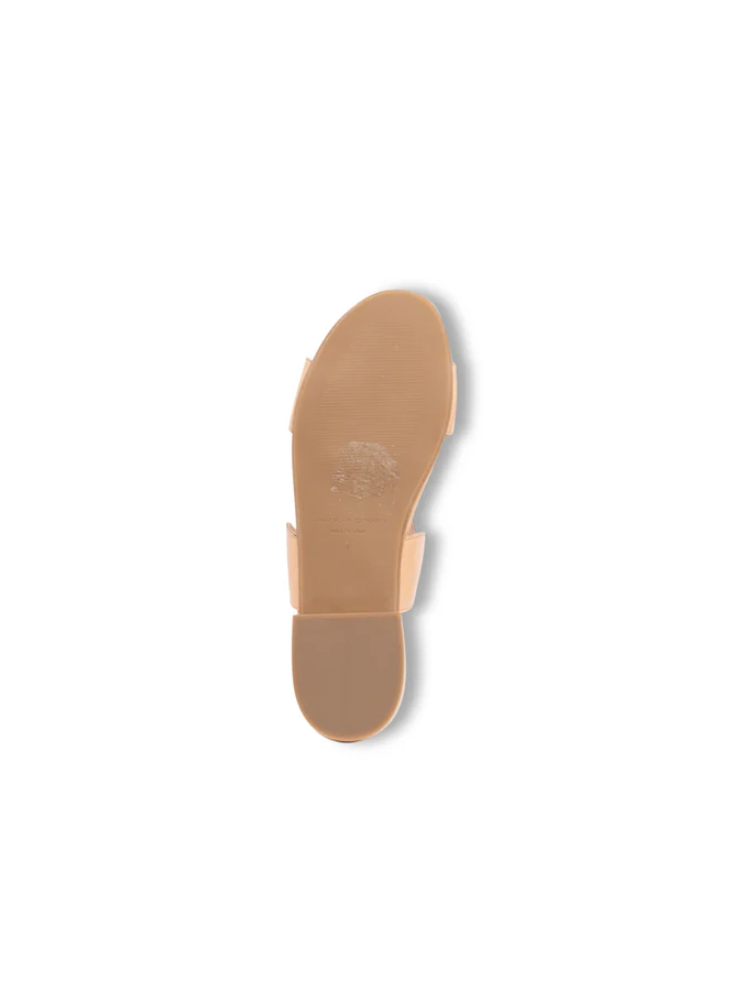 PATRICIA GREEN - PALM BEACH FLAT SANDAL - SIZE 9 - NUDE