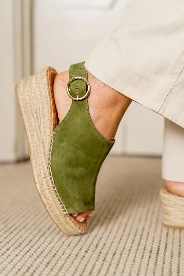 Patricia Green - Stella Peep Toe Espadrille with Buckle