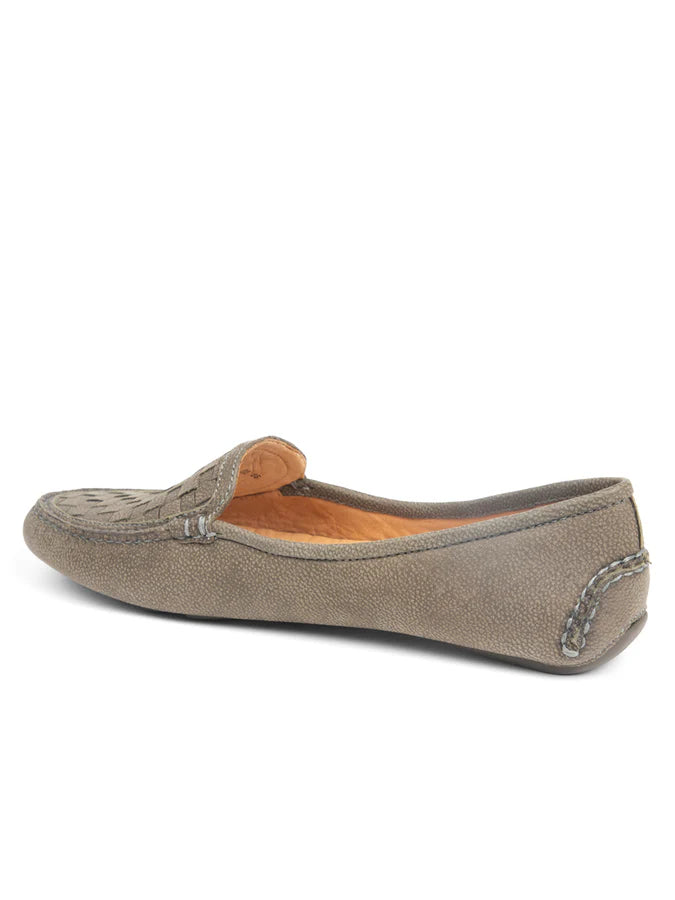 PATRICIA GREEN - KELLY WOVEN DRIVING MOCCASIN - SIZE 7 - OLIVE