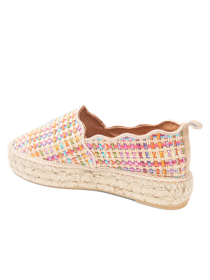 Patricia Green - Abigail Scalloped Raffia Slip On Espadrille