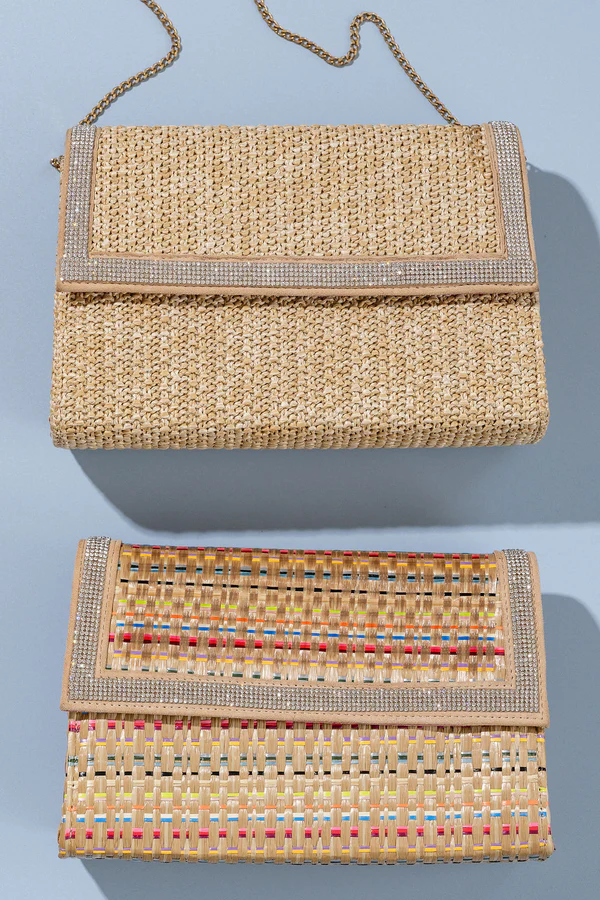 Patricia Green - Milan Raffia and Crystal Clutch