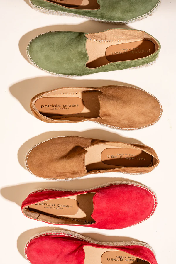 PATRICIA GREEN - AVERY ESPADRILLE LOAFER - SIZE 7 - RED SUEDE