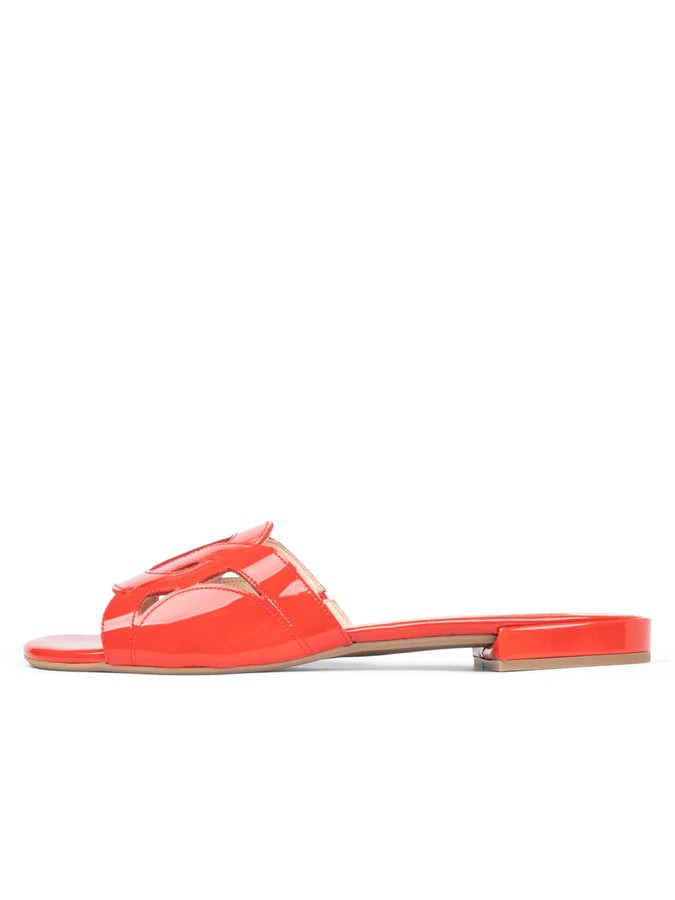 PATRICIA GREEN - BOCA SLIP-ON SANDAL - SIZE 6 - RED PATENT