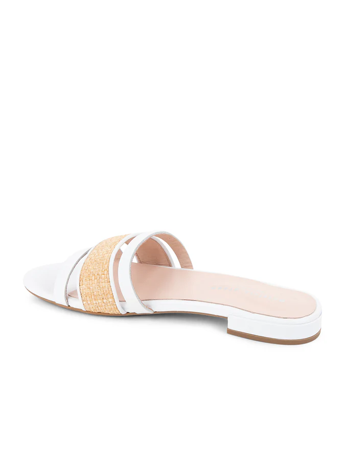 Patricia Green - Amalfi Raffia and Leather Flat Sandal
