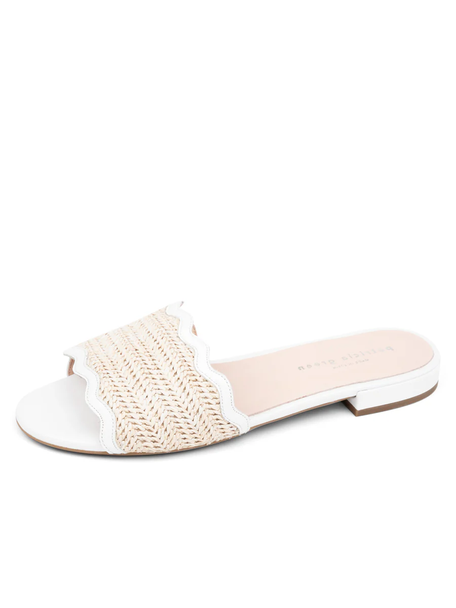 Patricia Green - Emma Scalloped Raffia Flat Sandal