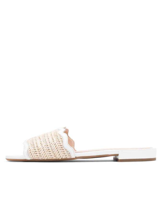 Patricia Green - Emma Scalloped Raffia Flat Sandal