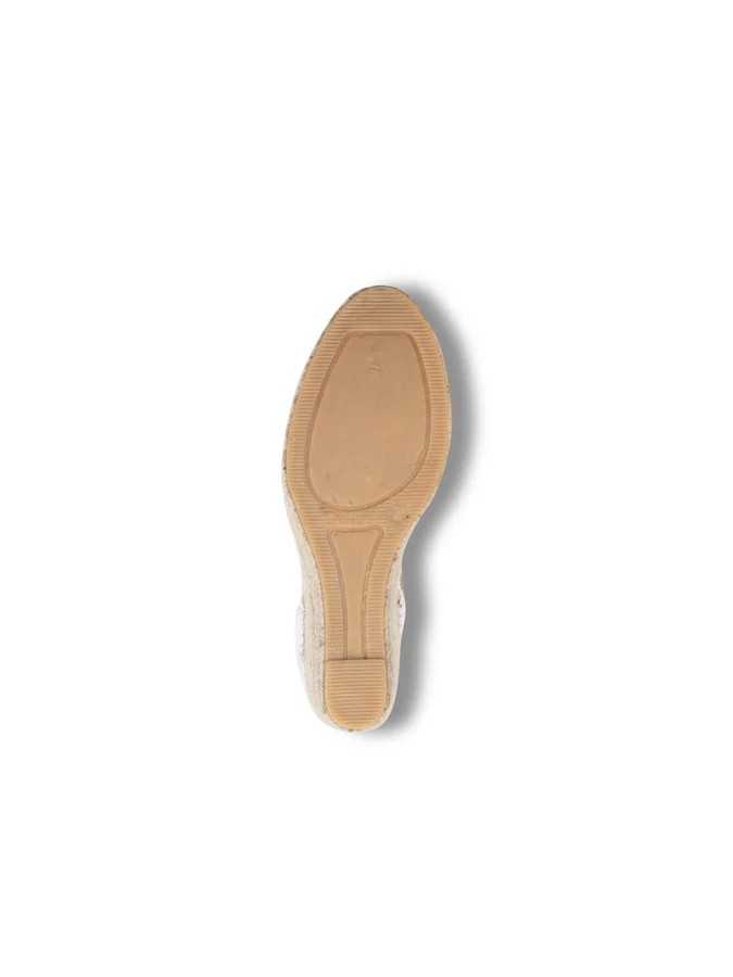 PATRICIA GREEN - GRACE CLOSED TOE ELASTIC ESPADRILLE - SIZE 10 - WHITE