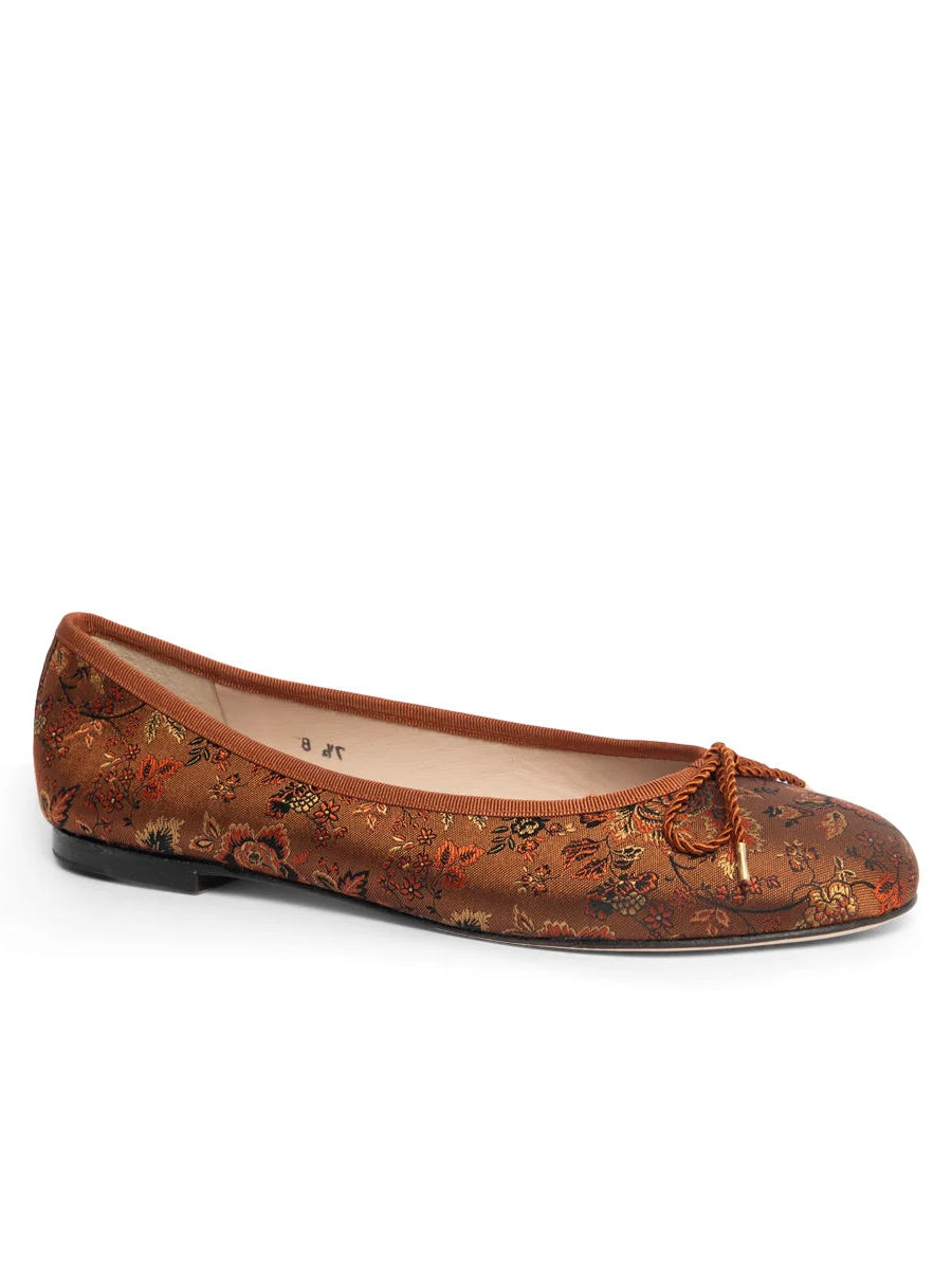 PAUL MAYER - BEST FLORAL BALLET FLAT WITH LEATHER SOLE