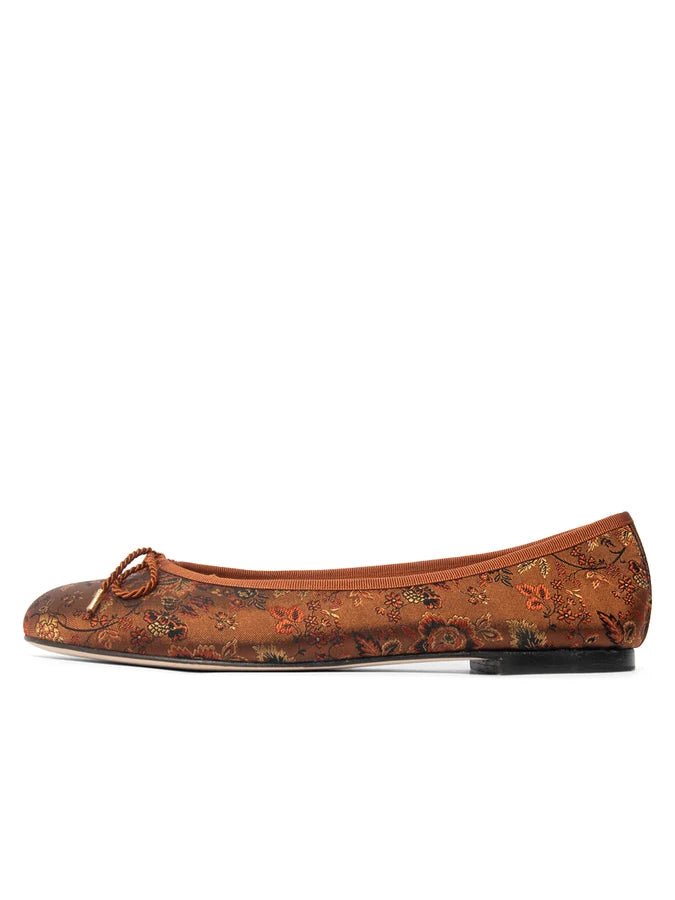 PAUL MAYER - BEST FLORAL BALLET FLAT WITH LEATHER SOLE