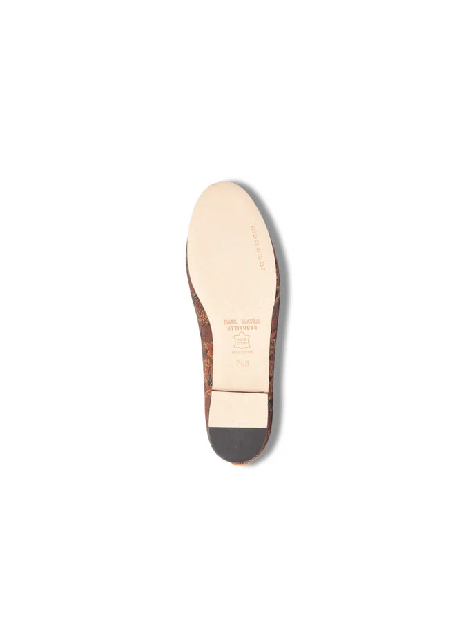 PAUL MAYER - BEST FLORAL BALLET FLAT WITH LEATHER SOLE