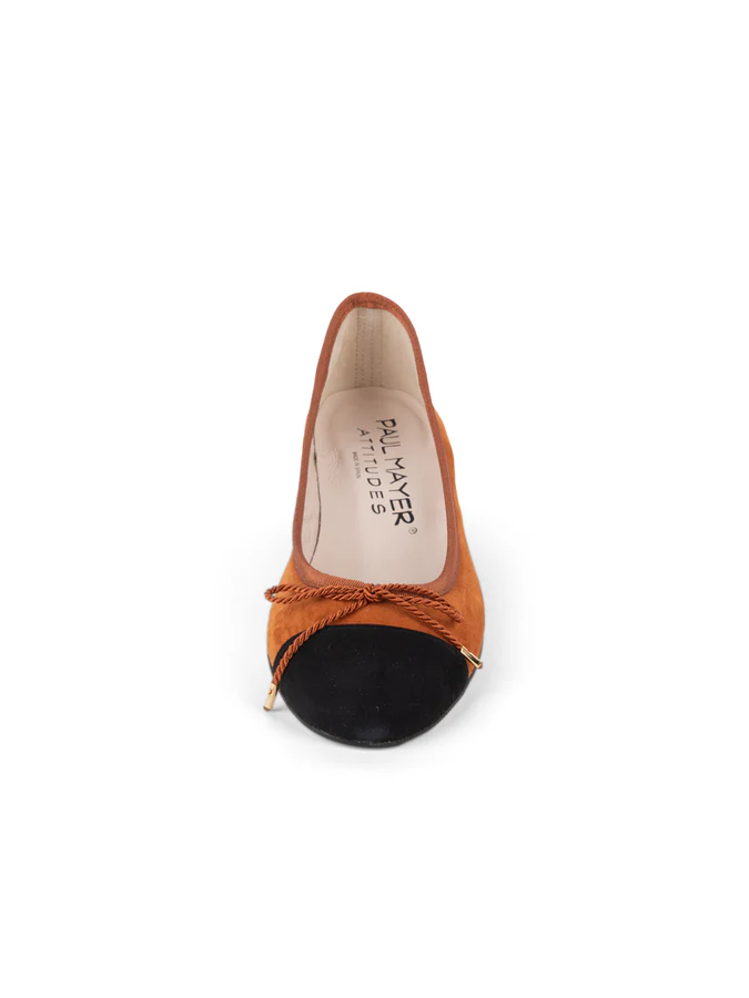 PAUL MAYER - NEW SUEDE WEDGE - SIZE 7 - BLACK/BRANDY SUEDE