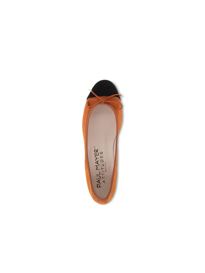 PAUL MAYER - NEW SUEDE WEDGE - SIZE 7 - BLACK/BRANDY SUEDE