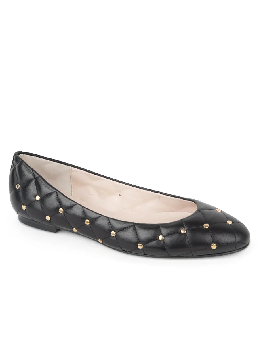 PAUL MAYER - MADISON QUILTED LEATHER - NAPPA BLACK LEATHER - SIZE 7.5
