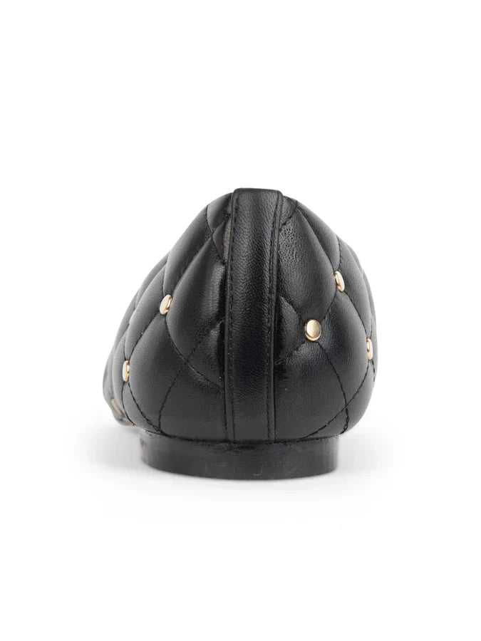 PAUL MAYER - MADISON QUILTED LEATHER - NAPPA BLACK LEATHER - SIZE 7.5