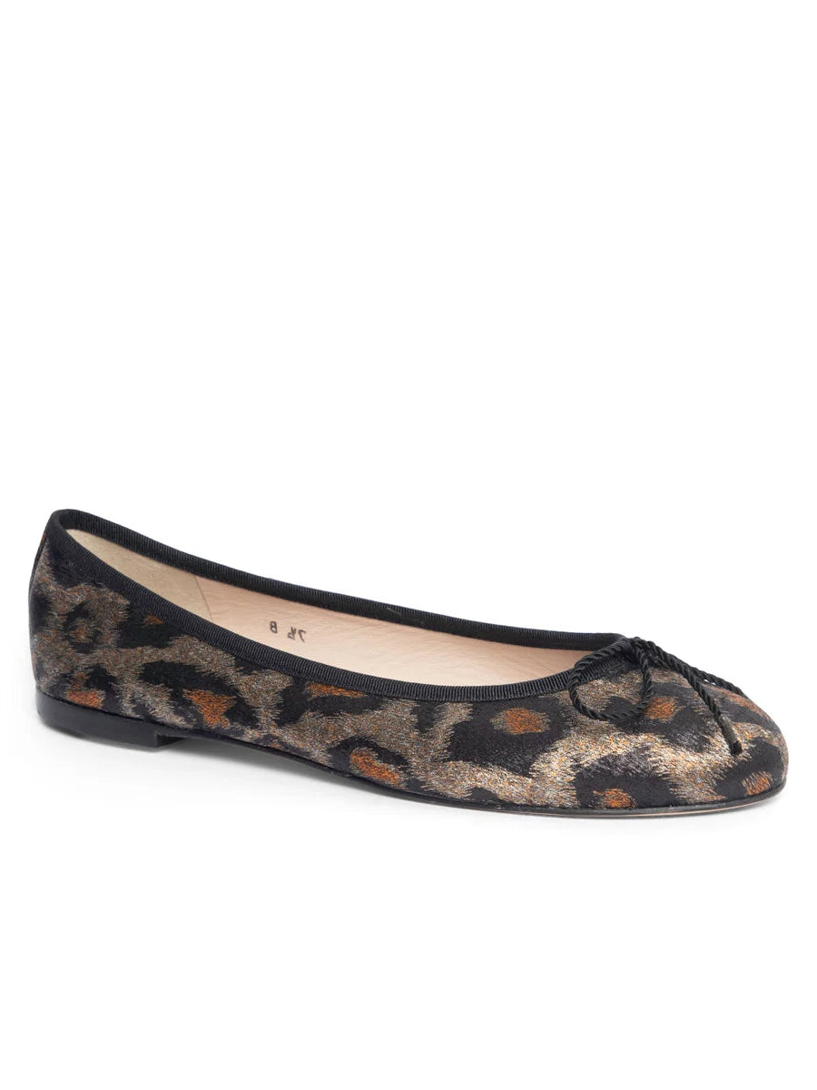 PAUL MAYER - BEST LEOPARD BALLET FLAT WITH LEATHER SOLE