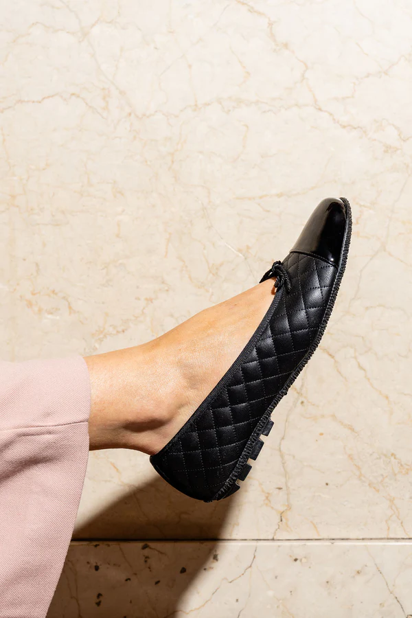 PAUL MAYER - COZY QUILTED LEATHER BALLET FLAT